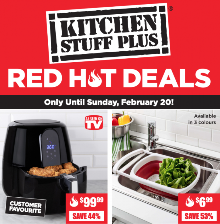 Kitchen Stuff Plus Canada Red Hot Deals: Save 44% on Elite Power Digital Low Fat Air Fryer