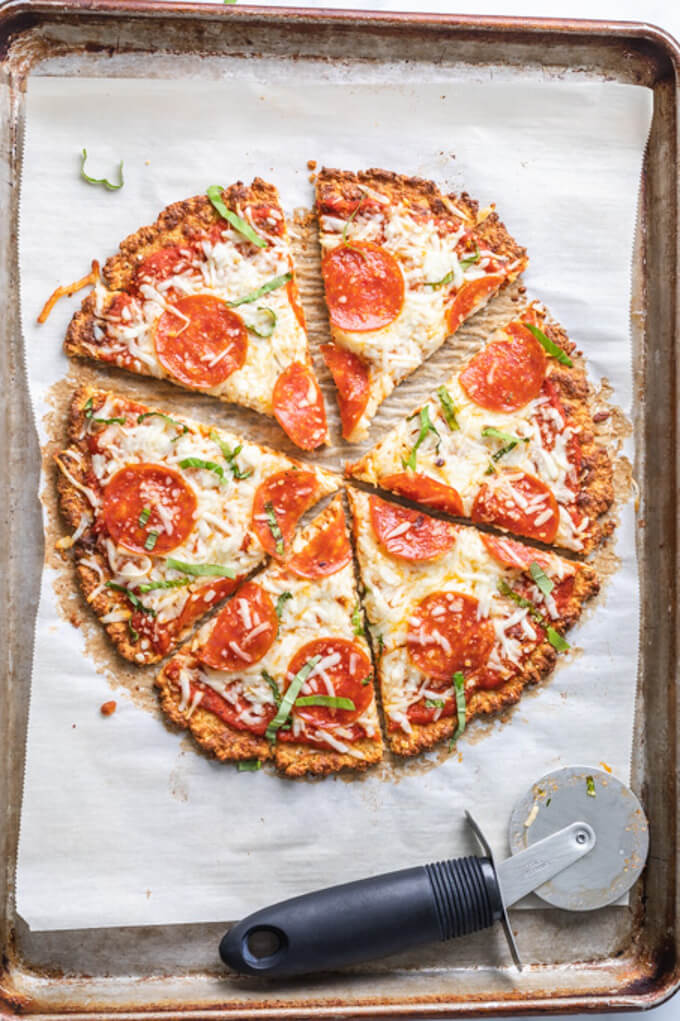Crispy Cauliflower Pizza Crust (Keto)