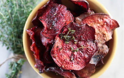 Oregano Olive Oil Beet Chips