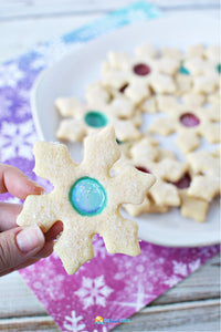 These Christmas Snowflake Stained Glass Cookies are really tasty and fun to serve up at your holidays parties! 