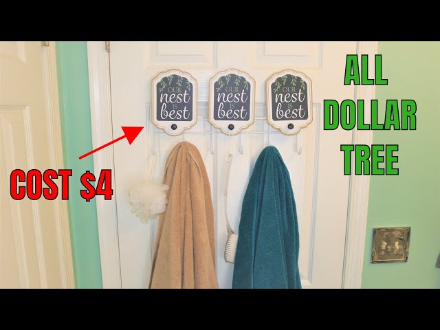TOWEL HOLDER FOR BATHROOM DO IT YOURSELF | Dollar Tree | SHANETTADIYLIFE Hi Yall! I'm sharing my brilliant bathroom towel holder decor idea ...