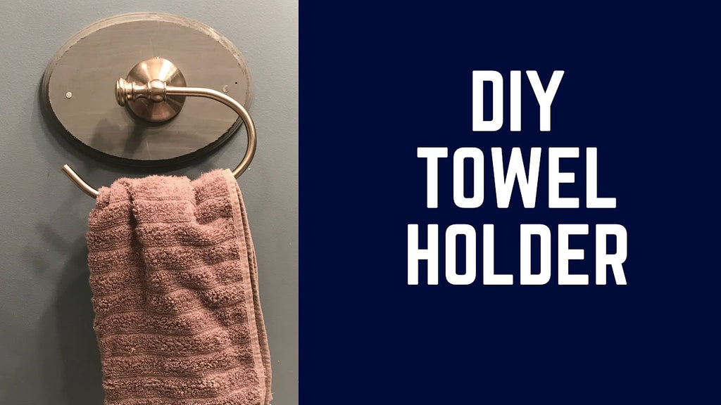 DIY Bathroom Towel Holder / DIY Bathroom Towel Rack This is an inexpensive way to make a creative towel rack / holder! You will need: 1 small peice of thin ...