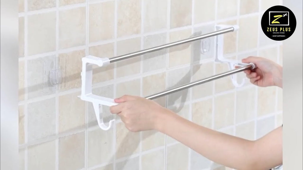 How to install Wall Mounted Towel Rack Bathroom Suction Hanger by Zeus Plus Online (2 years ago)