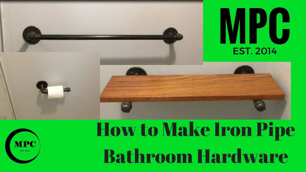 In this video I make some bathroom hardware out of black pipe