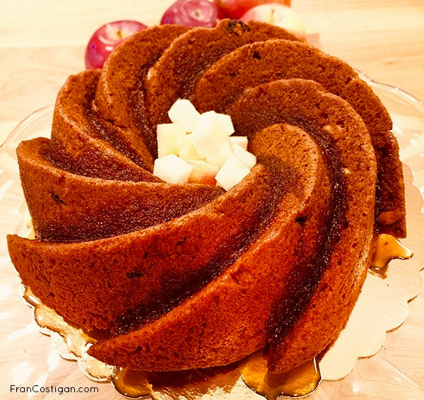 The inspiration for this Vegan Honey Bundt Cake came from a conversation I had with my friend, the best-selling vegan writer, Nava Atlas