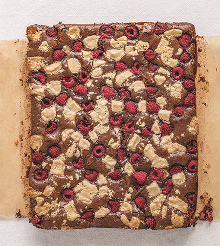 Recipe for Raspberry Halva Brownies from Dappled by Nicole Rucker and cookbook & Zabar’s New York Bakery Bundle giveaway