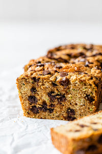 This Gluten Free Zucchini Bread is made with coconut flour, nut butter and shredded zucchini, and doesn’t require xanthan gum