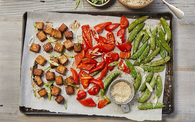 Honey-Garlic Tofu Sheet-Pan Meal