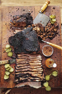 This barbecue beef brisket recipe–made with brisket, barbecue sauce, and a coffee and chile rub–is true Texas-style brisket.