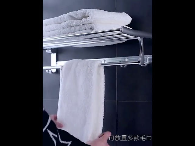 Aluminium Foldable Bathroom Towel Rack