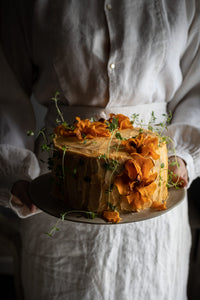 Butternut squash cake is always a favourite of mine, but this year i went a step further and made some dried butternut squash crisps to decorate it with.