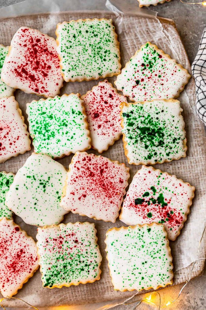Splatter Paint Christmas Cookies