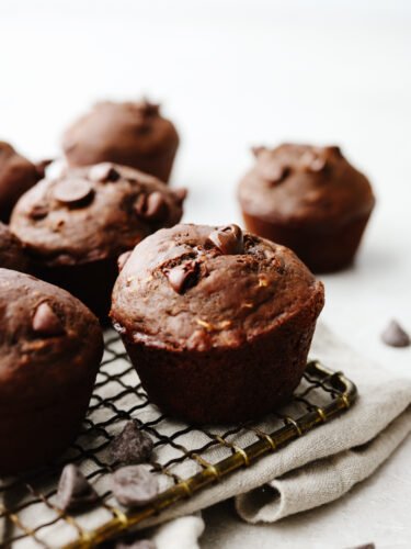 Healthier Double Chocolate Muffins