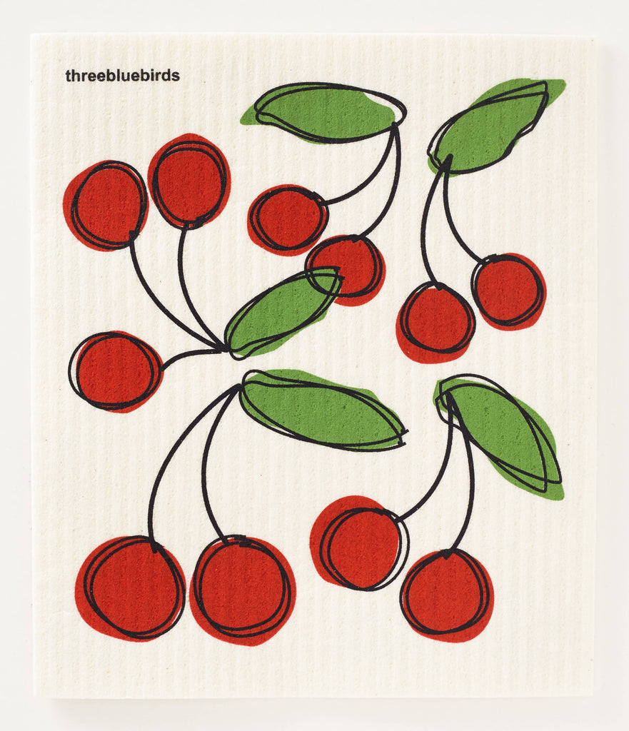 Cherries Swedish Dishcloth - Connecticut Made!