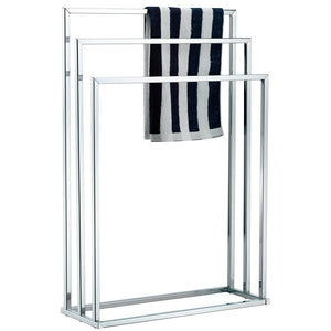 3 Tier Chrome Plated Silver-Toned Freestanding Towel Rack