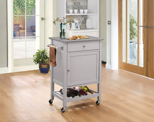 Acme 98302 Hoogzen Stainless Steel Gray Kitchen Cart