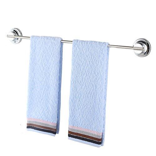 Dosingo Vacuum Suction Cup Towel Bar, Wall Mounted Stainless Steel Towel Bar Suction Towel Rack,Removeable Shower Mat Rod Shower Door Self Adhesive,No Drill,Easy to Install