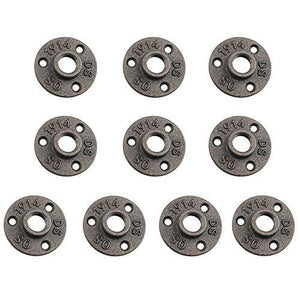 1/2 Cast Iron Floor Flange, Urbest Industrial Steel Fixed Base Internal Flanges Pipe Fitting With Threaded Hole For Industrial Pipe, Furniture And Diy Decoration (1/2 Inch)