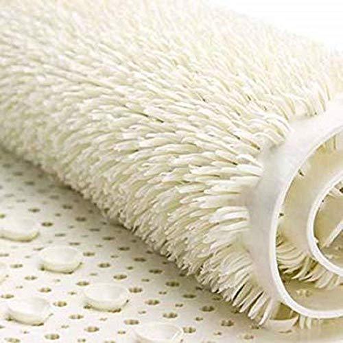 AQUALONA Bath Mat, Anti-Mould Non-Slip Bathtub Mat | Textured Bristle Surface, Suction Cups | Comfort,Beige | 65 x 35cm