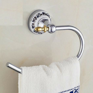 Chrome Towel Ring Bars Holder