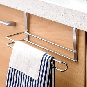 Paper Towel Holder, Aiduy Hanging Paper Towel Holder Under Cabinet Paper Towel Rack Hanger Over the Door Kitchen Roll Holder, Stainless Steel