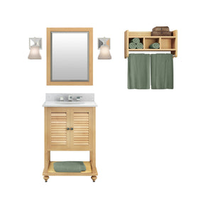 Gallina Natural Bath Vanity Set with Shelf/Mirror