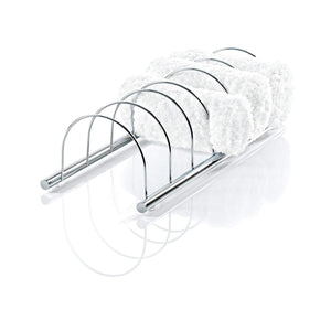 DWBA Chrome Guest Towel Holder for 6 Towels, Towel Rack W/ Divisions for Bathroom