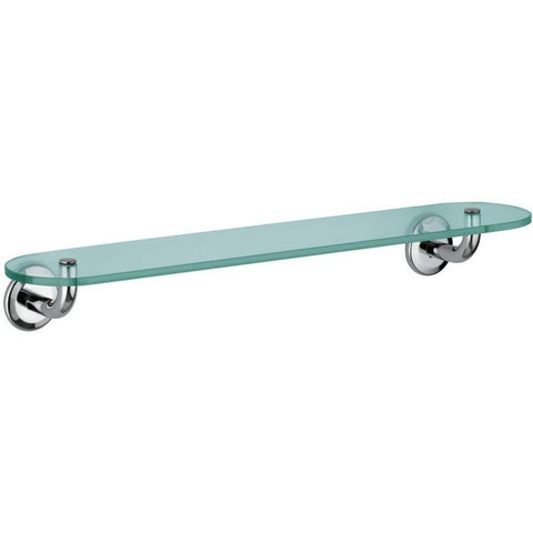 BA Hotel Wall Mounted Clear Glass Storage Shelf Organizer Towel Rack - Brass
