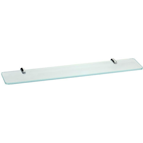 BA Hotel Wall Mounted Clear Glass Storage Shelf Organizer Towel Rack - Brass