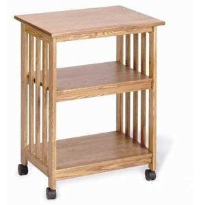 Golden Oak Kitchen Microwave Cart