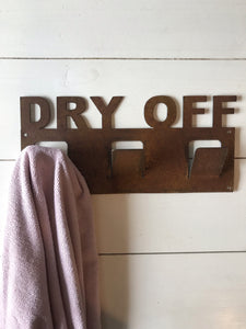 Dry Off Towel Rack | Rusted Metal Holder - BA1007