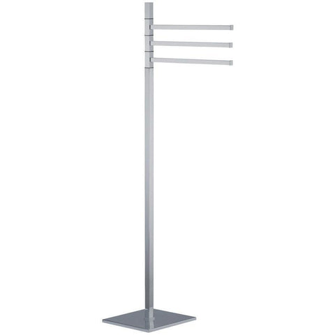 BA Quattro Standing 3-Tier Bathroom Towel Bar Rail Rack Towel Holder - Brass