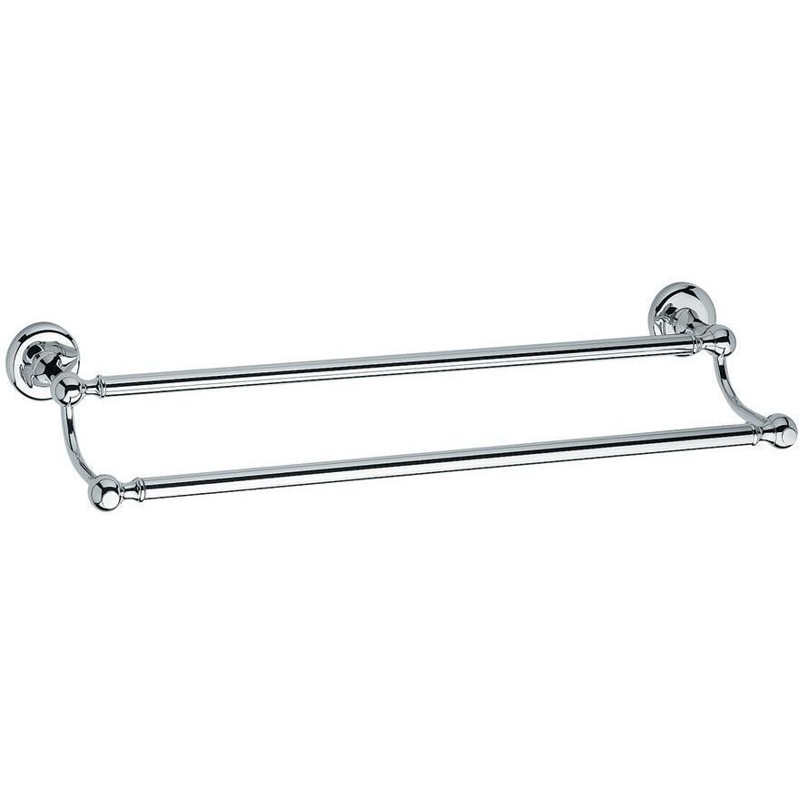 BA Shire Wall Double Towel Bar Rail Holder Hanger Bath Towel Rack - Brass