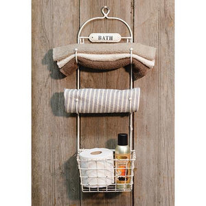 Bath Towel Rack & Basket