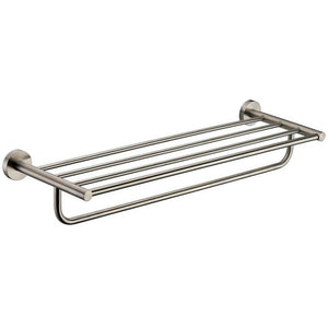 ALFI brand AB9538 Brushed Nickel/Polished Chrome 26 inch Towel Bar & Shelf Bathroom Accessory