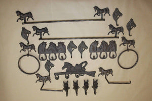 20) Deluxe Equestrian Theme Bath Decor Collection, 20 pieces, Towel Bar, TP holder, Towel Ring, Towel Hooks, Georgetown, Free Ship