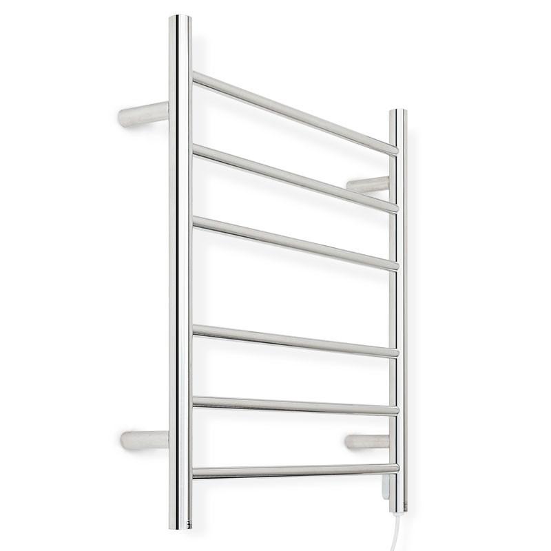 6 Rung Round Style Heated Towel Rack