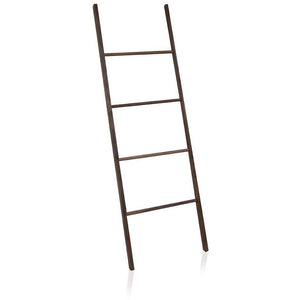 MV Acacia Natural Wood Standing Towel Rack Ladder for Bathroom Spa Towel Hanger