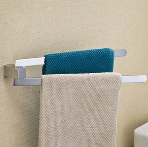 Brass Chrome Towel Rack 2 Swivel Bars Wall Mounted Towel Rail Bathroom Toalha De Banho Towel Holder