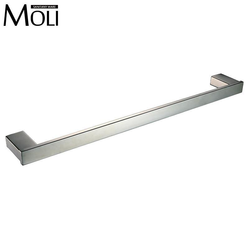 304 Stainless Steel Single Towel Bar Wall Mounted Towel Rack Towel Rail Mirror Polished Bathroom Accessories