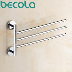 Bathroom Accessories Towel Bars Chrome Surface Towel Rack Folding Movable Bath Towel Bar B88002