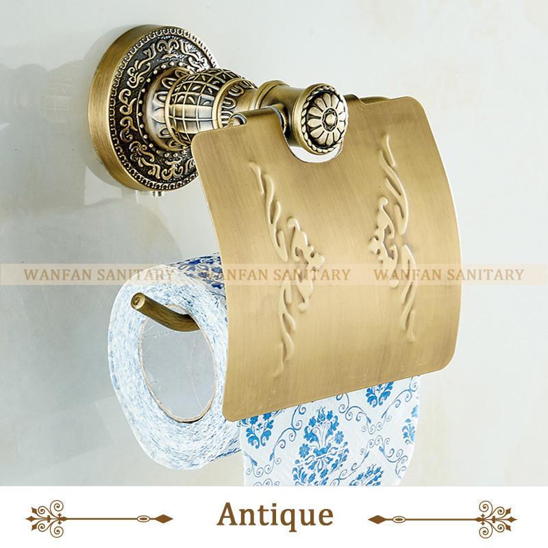 Antique Brass Paper Towel Rack Europe Style Bathroom Paper Holder European Toilet Paper Box Toilet Accessories Paper Sl7803