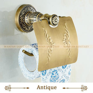 Antique Brass Paper Towel Rack Europe Style Bathroom Paper Holder European Toilet Paper Box Toilet Accessories Paper Sl7803