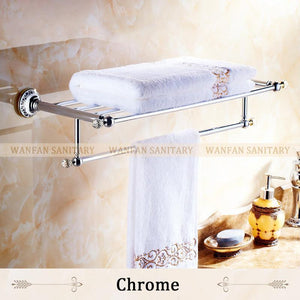 Crystal Copper Chrome Finish Towel Holder Towel Rack Bathroom Accessories Towel Bars 6303