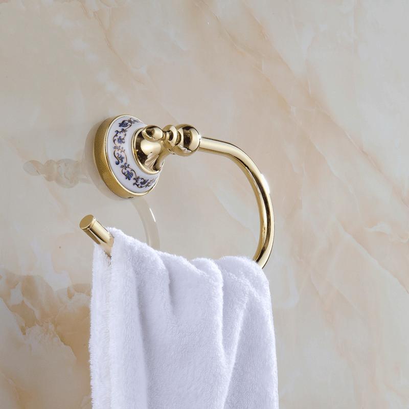 Gold Chrome Towel Rings Bars Holder