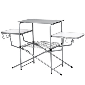 Foldable Camping Outdoor Kitchen Grilling Stand BBQ Table